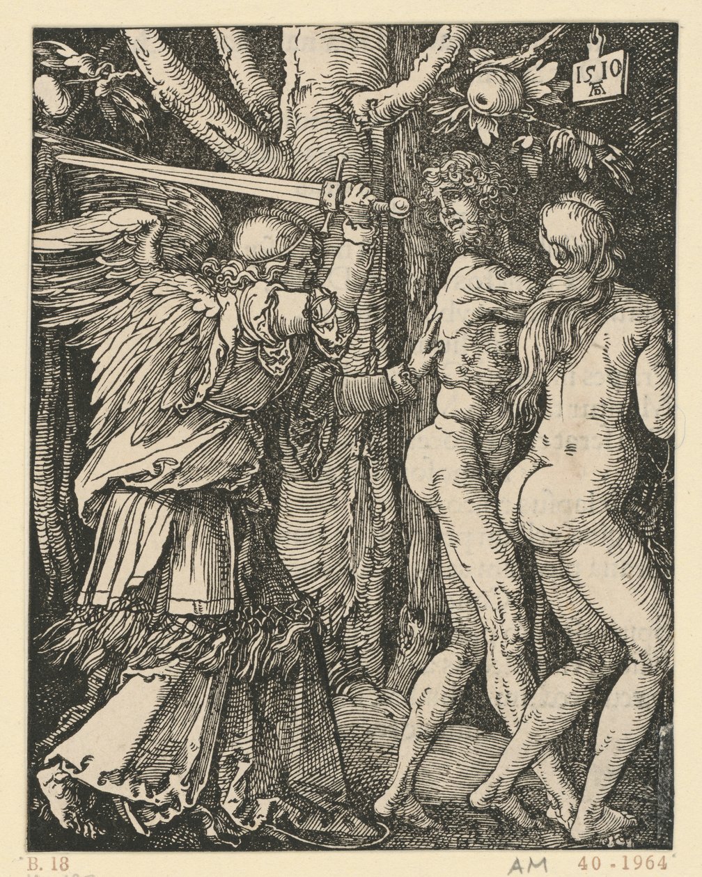 Expulsión del Paraíso (Pequeña Pasión) de Albrecht Dürer