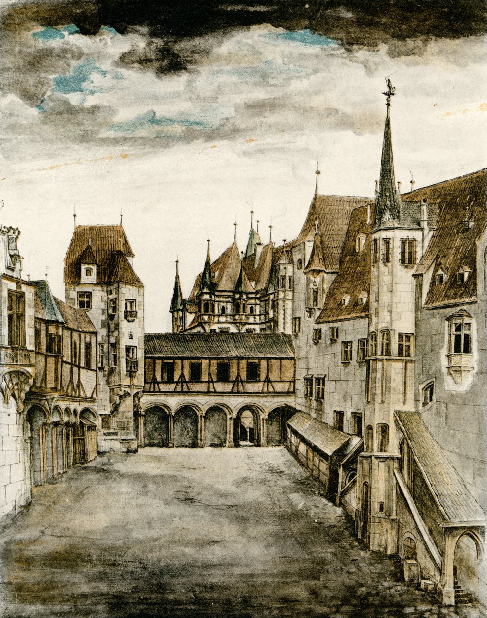 Vista del patio del castillo de Albrecht Dürer