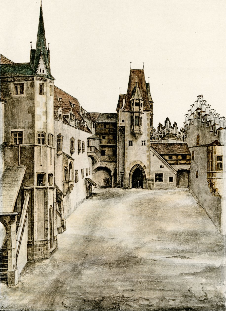 Vista del patio del castillo de Albrecht Dürer