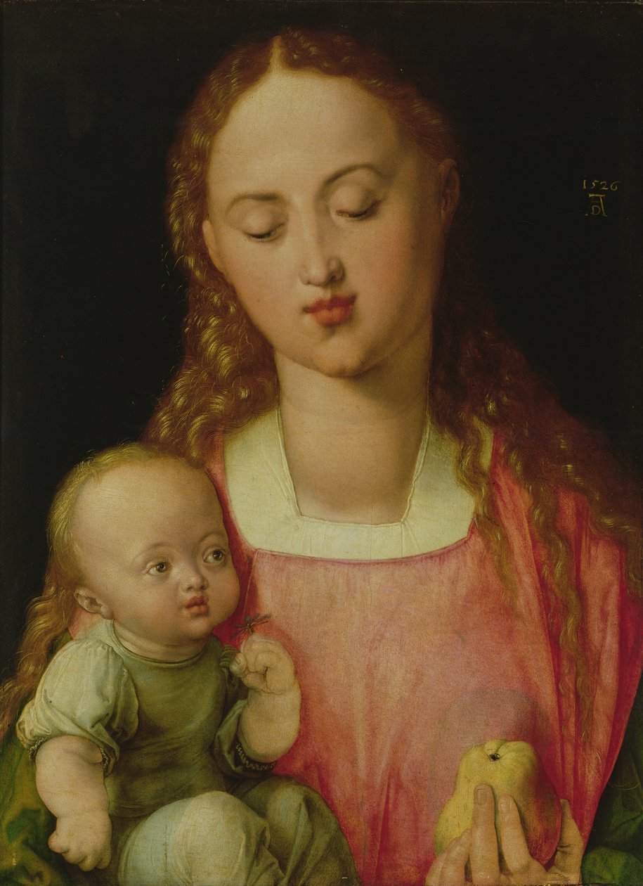 Virgen y Niño, también conocida como Virgen con la Pera, 1526 de Albrecht Dürer