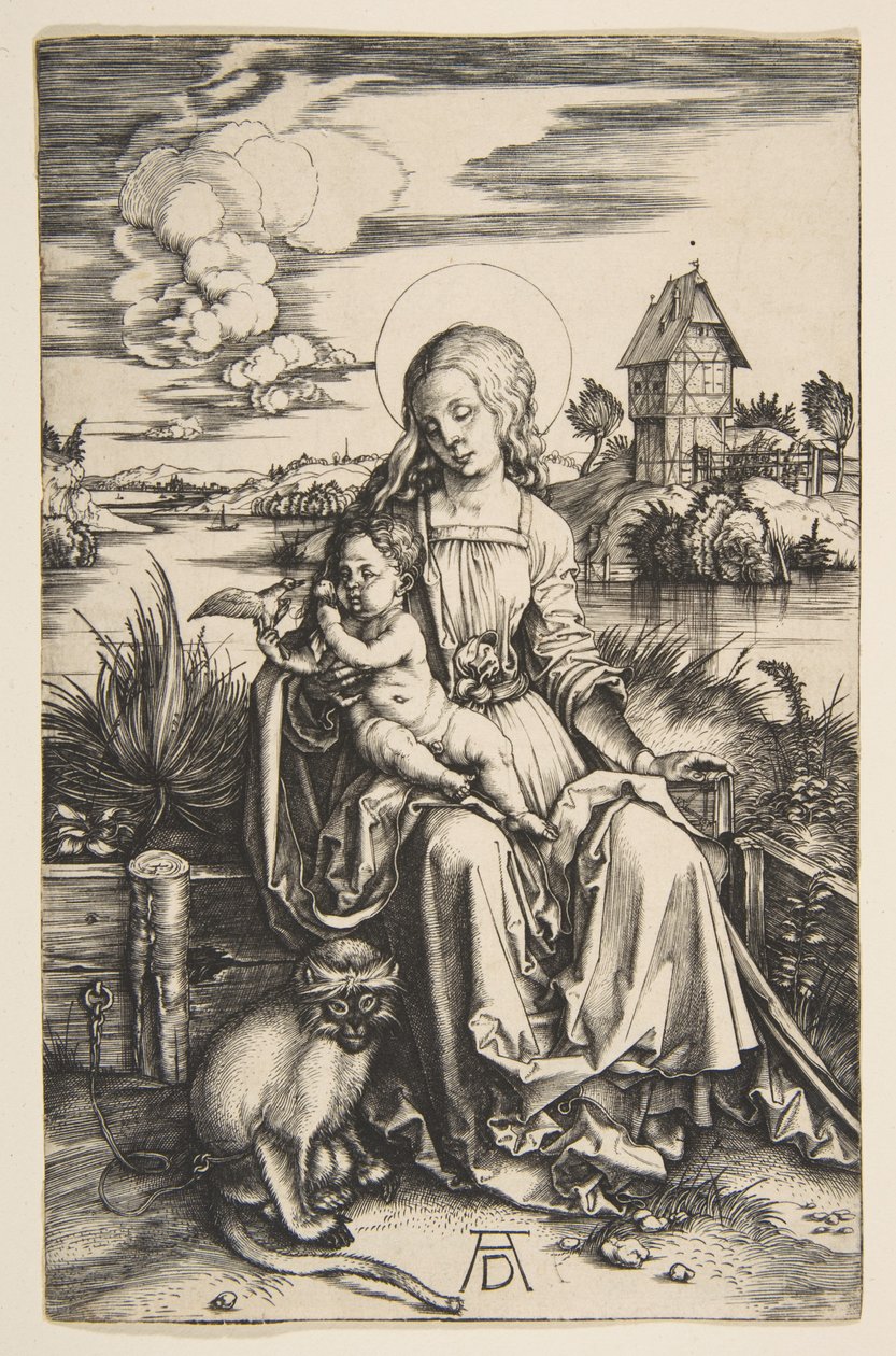 Virgen con el Niño y el mono de Albrecht Dürer