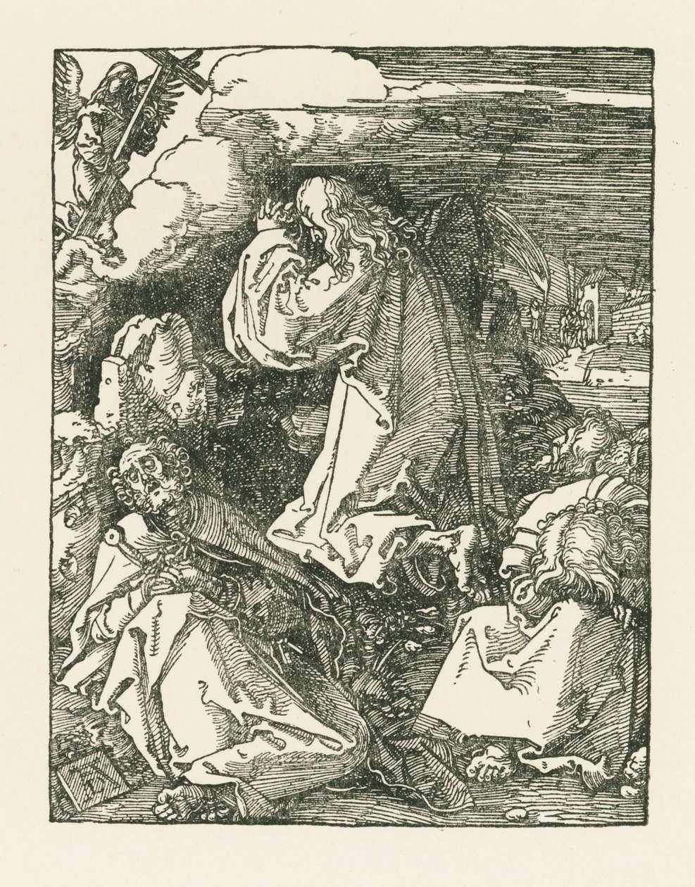 Agonía en el Huerto - Cristo en el Monte de los Olivos, c.1510 (xilografía) de Albrecht Dürer or Duerer