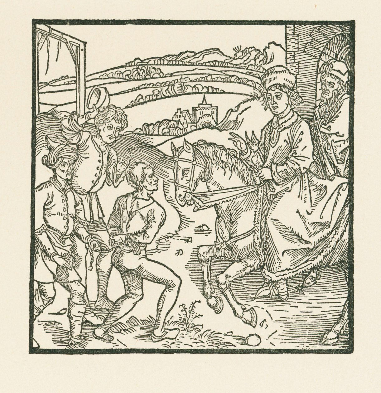 Catonet redime a un malhechor de la horca de Albrecht Dürer or Duerer
