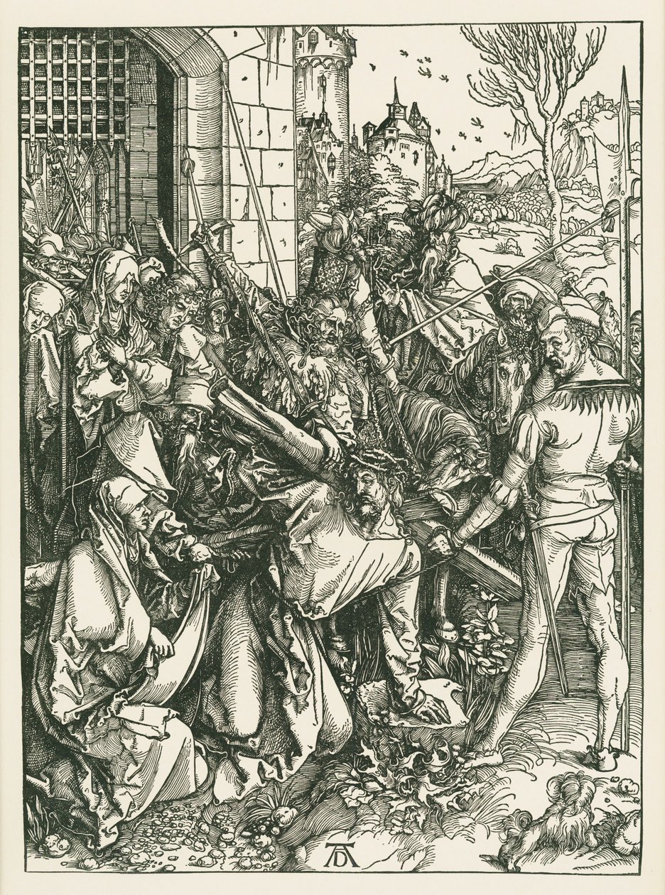 Cristo llevando la Cruz, c.1498-99 (xilografía) de Albrecht Dürer or Duerer
