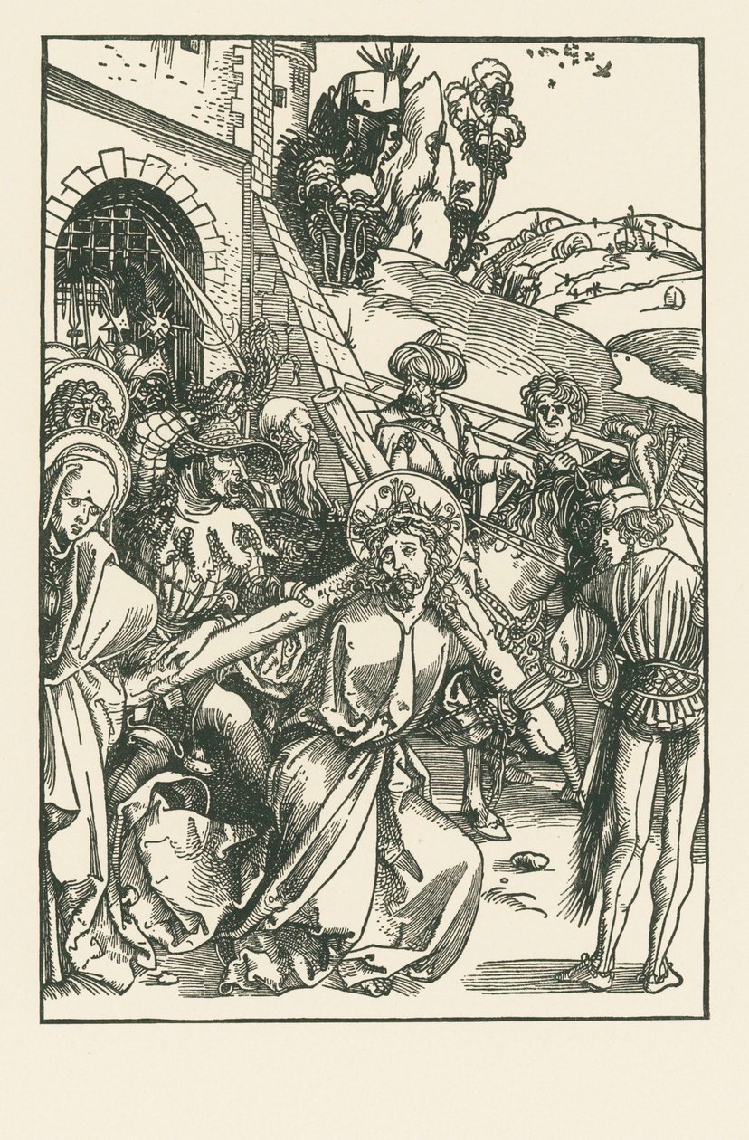 Cristo llevando la Cruz, c.1500 (xilografía) de Albrecht Dürer or Duerer