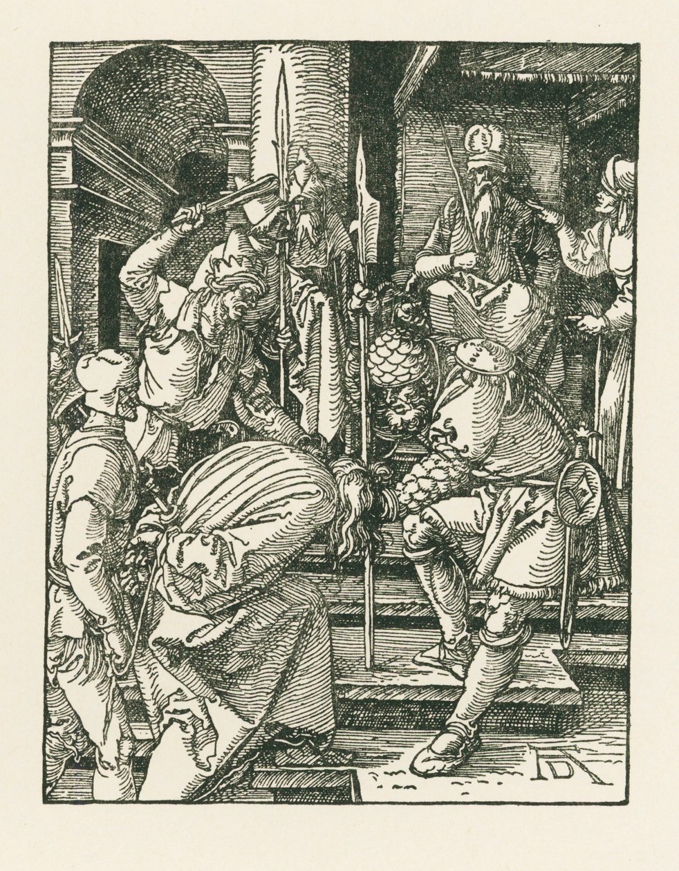 Cristo ante Anás, c.1508-09 (xilografía) de Albrecht Dürer or Duerer