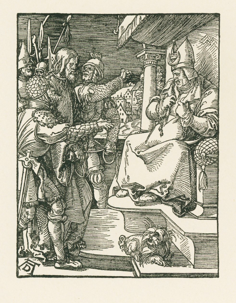 Cristo ante Caifás, c.1508-09 (xilografía) de Albrecht Dürer or Duerer