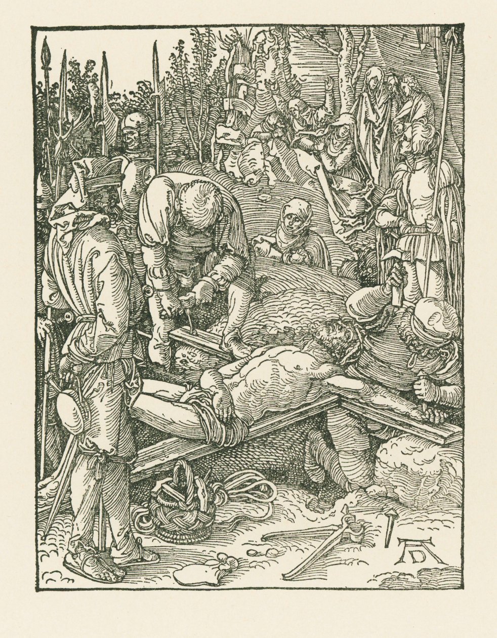 Cristo clavado en la cruz, c.1509 (xilografía) de Albrecht Dürer or Duerer