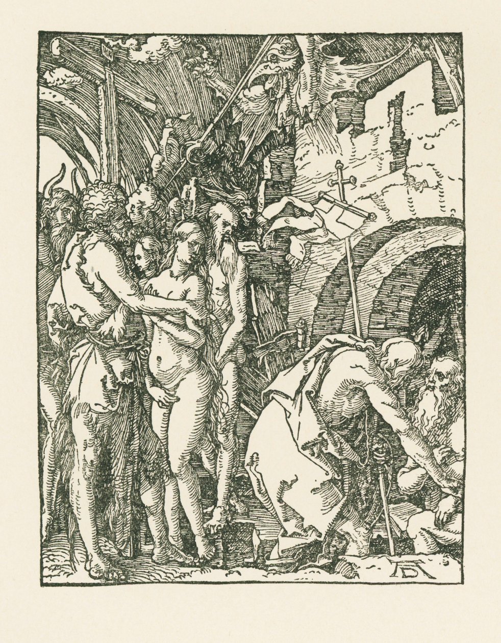 Descenso de Cristo al limbo, c.1509 (xilografía) de Albrecht Dürer or Duerer
