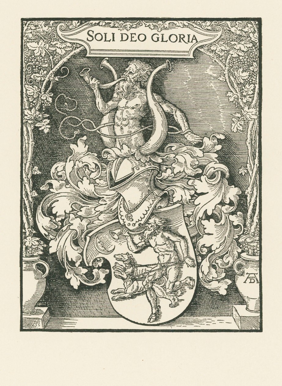 Escudo de Johann Tscherte, c.1518 (xilografía) de Albrecht Dürer or Duerer