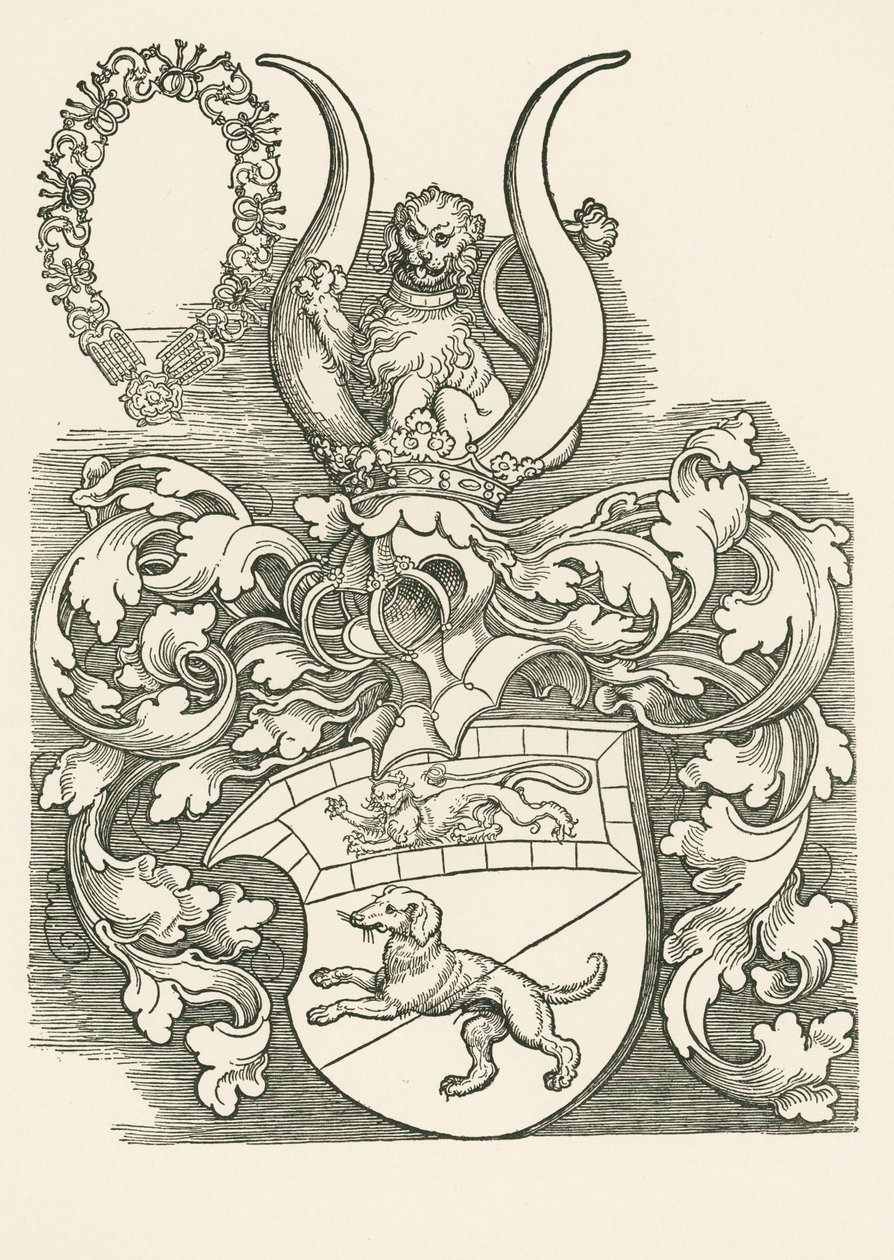 Escudo de armas de Lorenz Staiber de Albrecht Dürer or Duerer