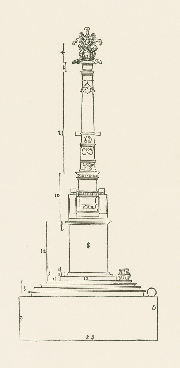 Columna conmemorativa de la victoria sobre " mechtig leut ". de Albrecht Dürer or Duerer