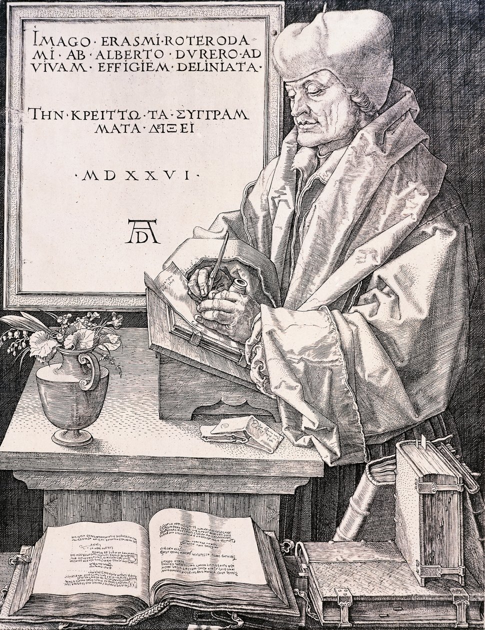 Erasmo de Rotterdam (Rotterdam 1466-1469 - Basilea 1536), humanista y teólogo de Albrecht Dürer
