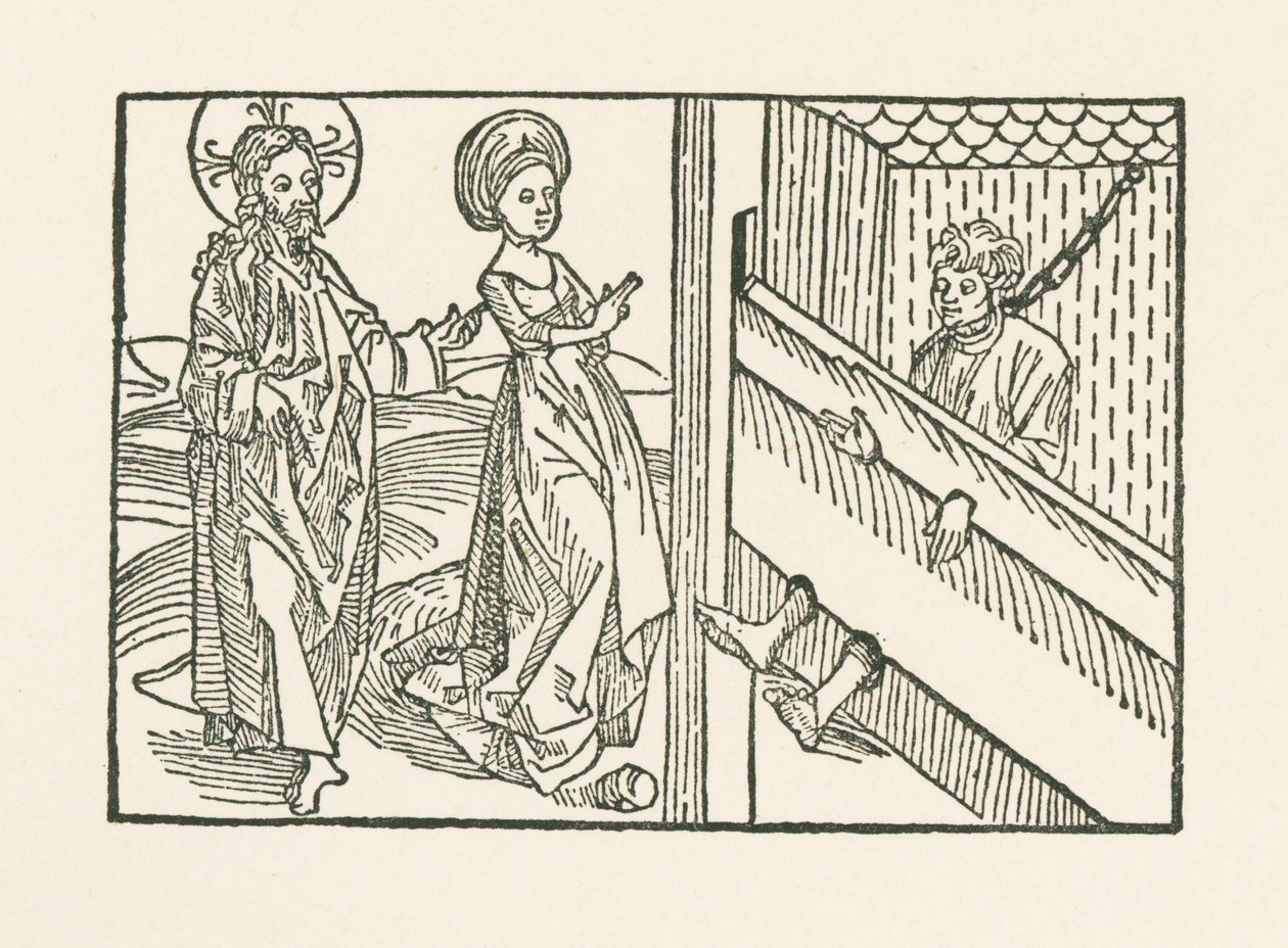 Cuarta obra de misericordia: Piedad por el hombre castigado con demasiada severidad de Albrecht Dürer or Duerer