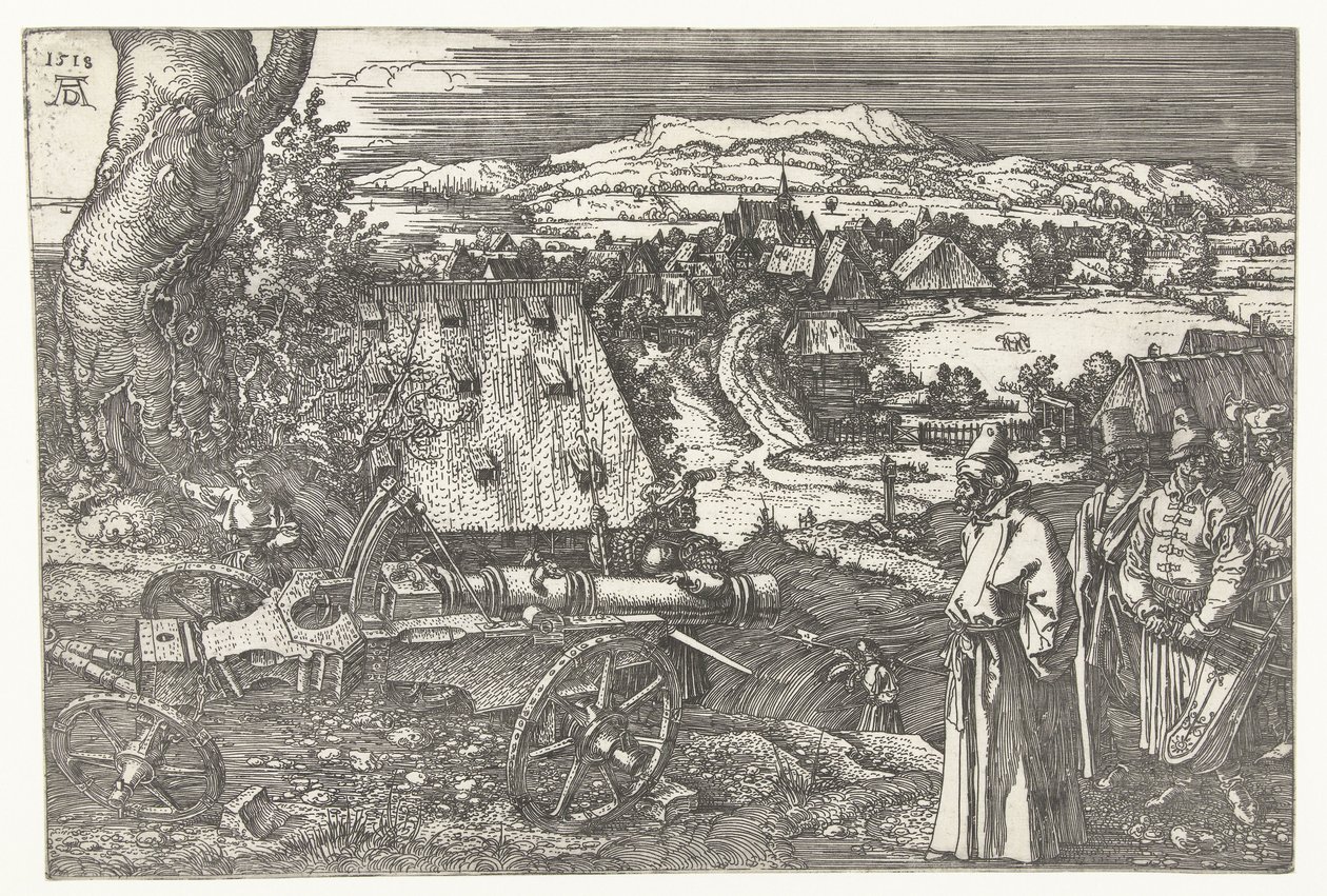 Paisaje con cañón de Albrecht Dürer or Duerer