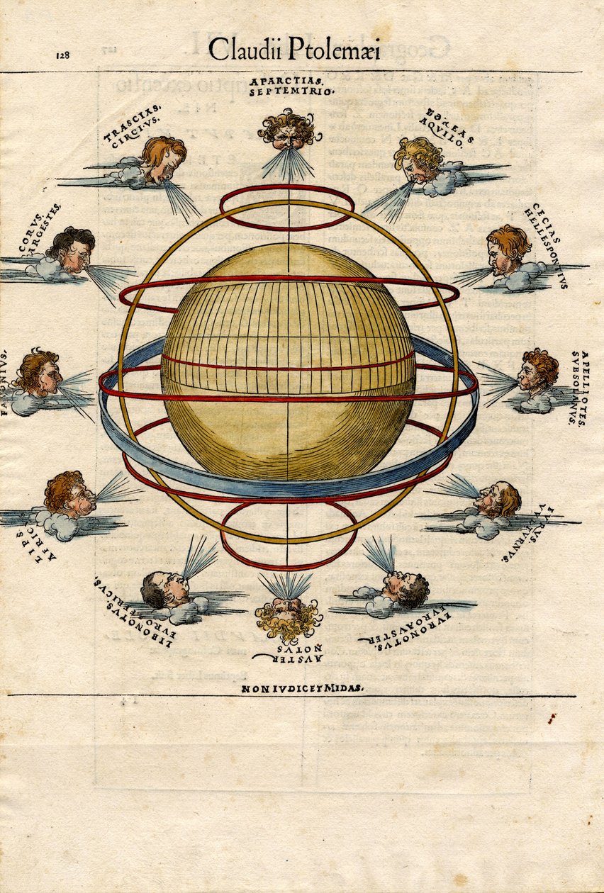 Mapa titulado "Esfera armilar de Albrecht Dürer or Duerer
