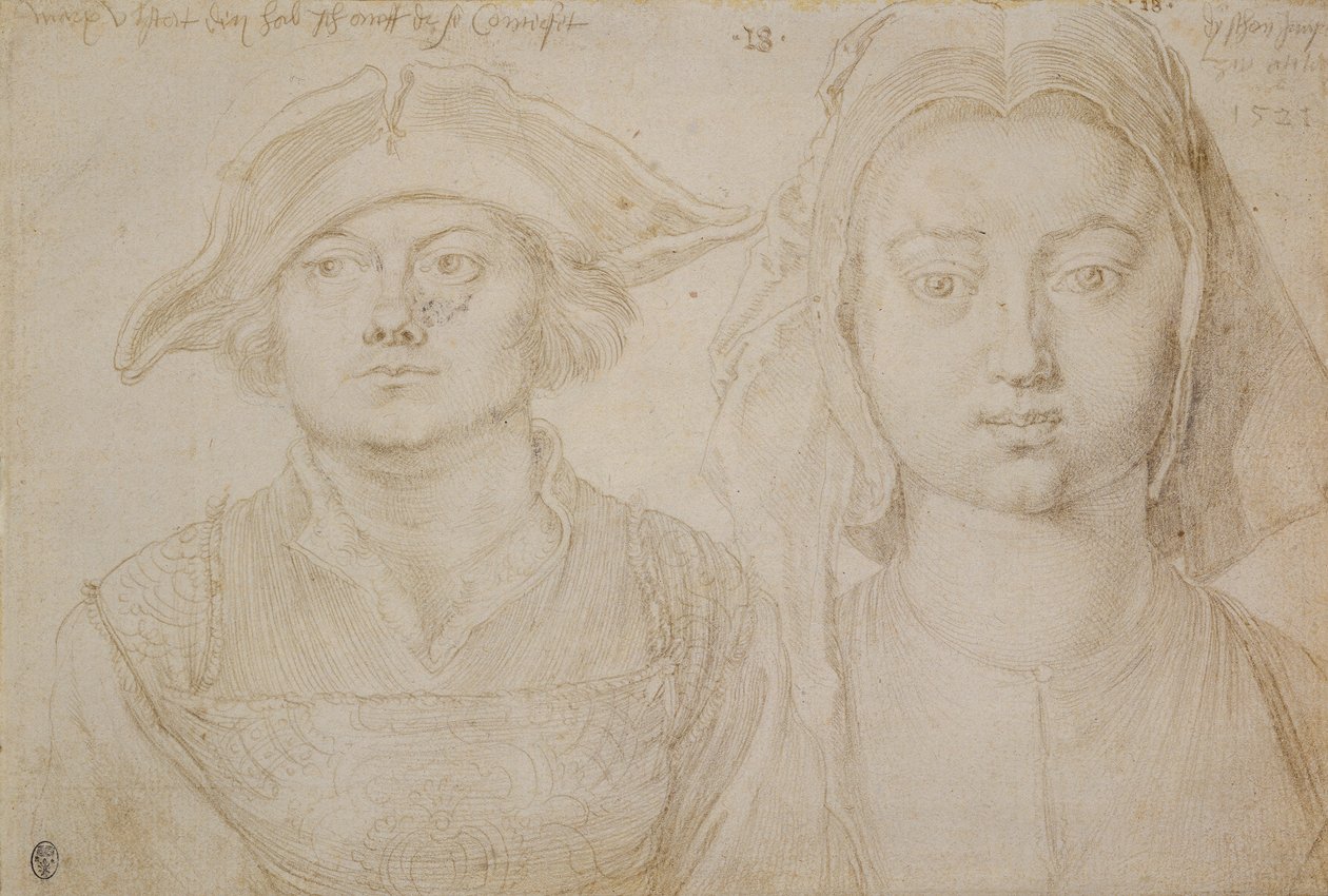 Marx Ulstat; La bella joven de Amberes, c.1520-21 (punta de plata, imprimación sobre papel verjurado color marfil) de Albrecht Dürer or Duerer