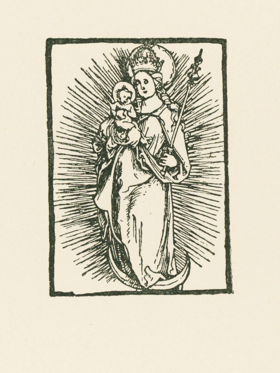 María Virgen como Reina del Cielo al Sol de Albrecht Dürer or Duerer