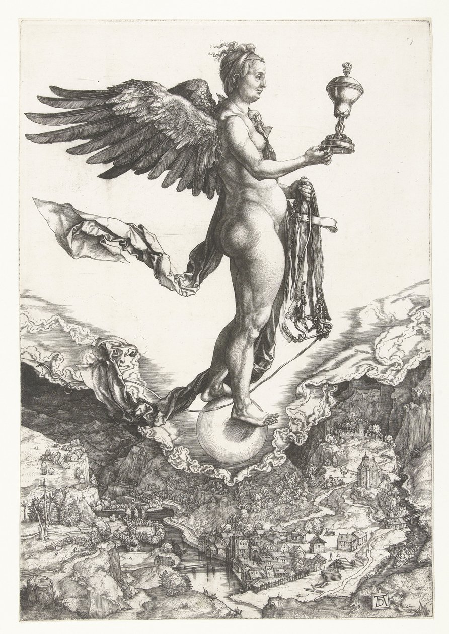 Némesis (La gran fortuna) de Albrecht Dürer or Duerer