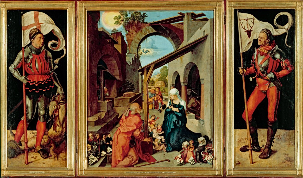 Altar de Paumgartner, c.1500 (óleo sobre tabla de cal) de Albrecht Dürer or Duerer