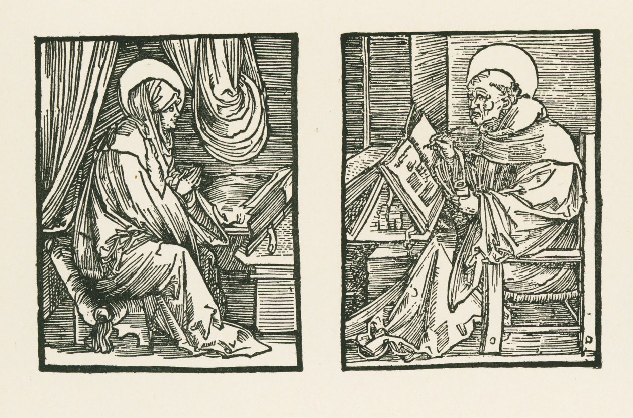Santa Birgitta y Pedro de Almastra de Albrecht Dürer or Duerer