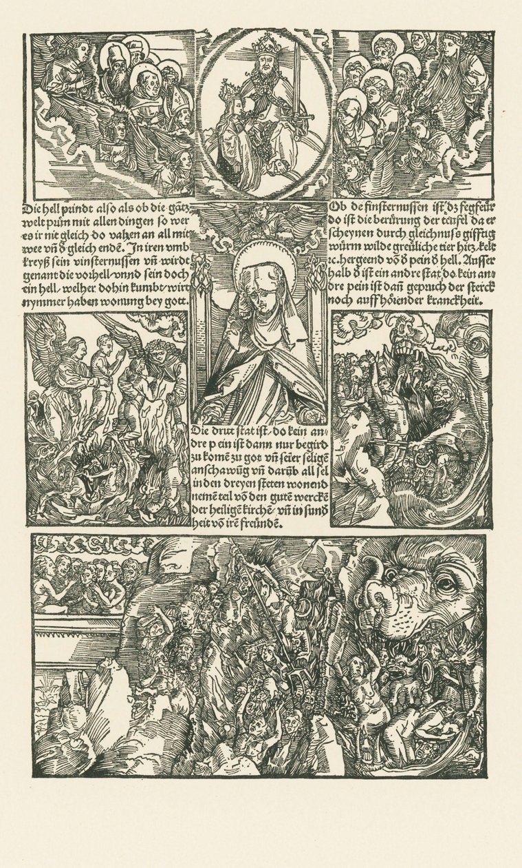 Santa Birgitta y la Virgen intercediendo por los condenados de Albrecht Dürer or Duerer