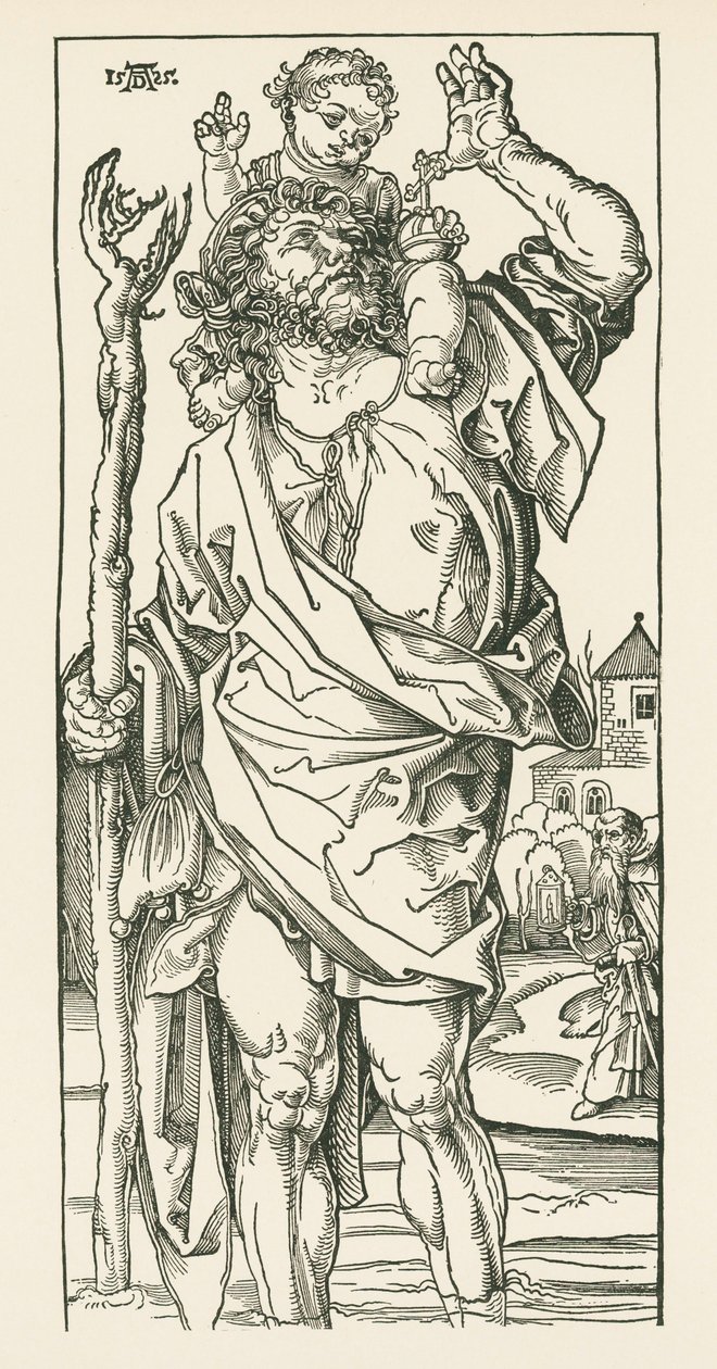 San Cristóbal. Nuremberg, c.1500-05 (xilografía) de Albrecht Dürer or Duerer
