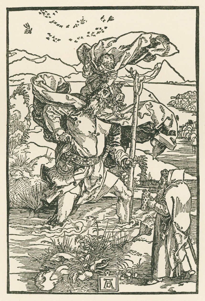 San Cristóbal, c.1503-04 (xilografía) de Albrecht Dürer or Duerer