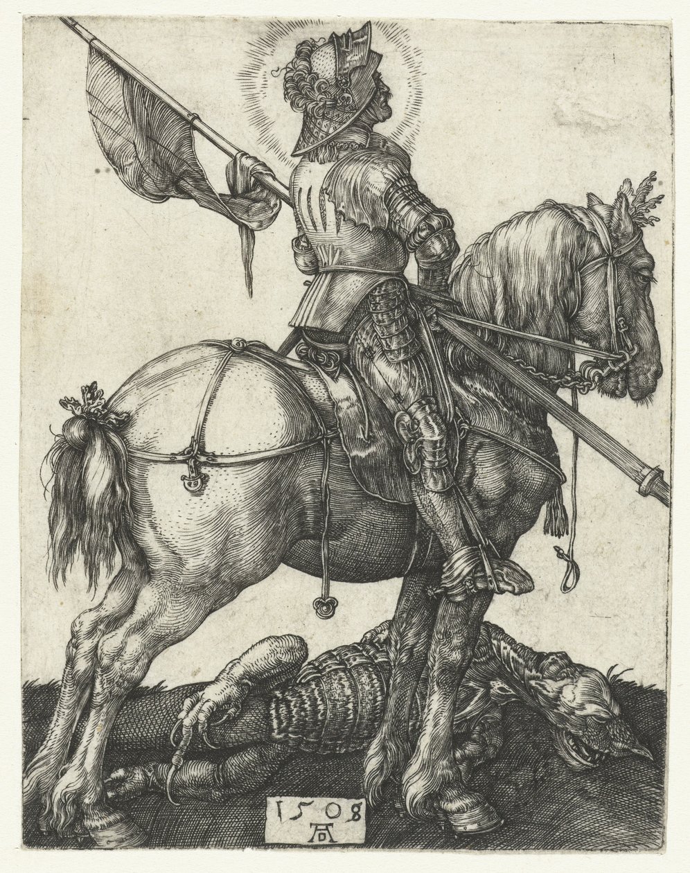 San Jorge y el dragón de la muerte de Albrecht Dürer or Duerer
