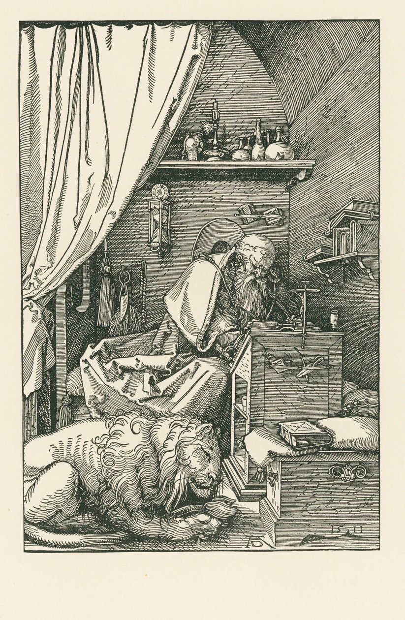 San Jerónimo en su celda de Albrecht Dürer or Duerer
