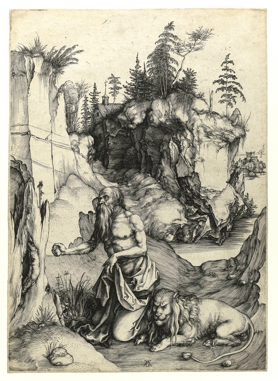 San Jerónimo penitente, c.1497 de Albrecht Dürer