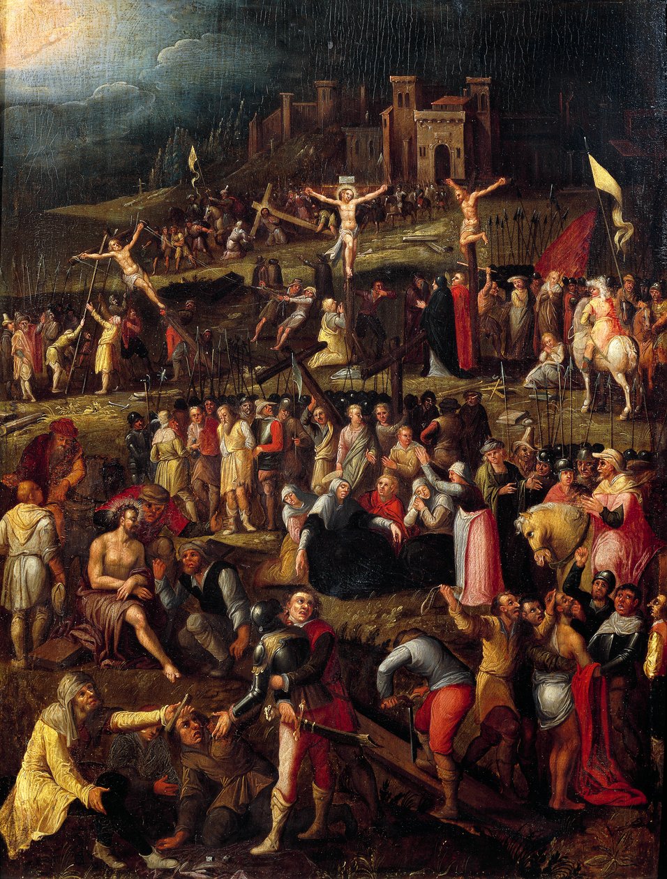 Escenas de la Pasión, de un dibujo de Albrecht Durer, pintura flamenca (siglo XVI) de Albrecht Dürer