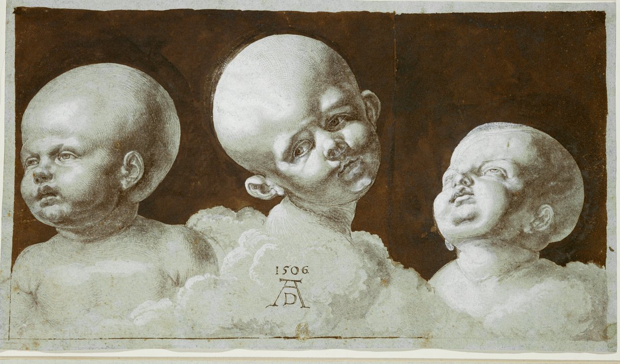 Estudios de la cabeza de un niño (dibujo) de Albrecht Dürer or Duerer