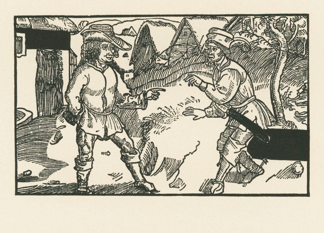 Syrus y Chremes, c.1492-93 (xilografía) de Albrecht Dürer or Duerer