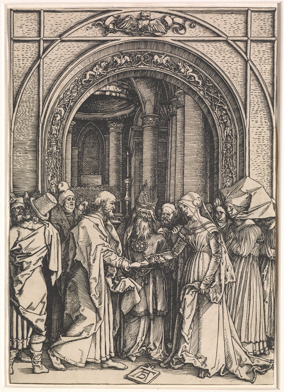 El desposorio de la Virgen de: La vida de la Virgen, c.1504-05 de Albrecht Dürer