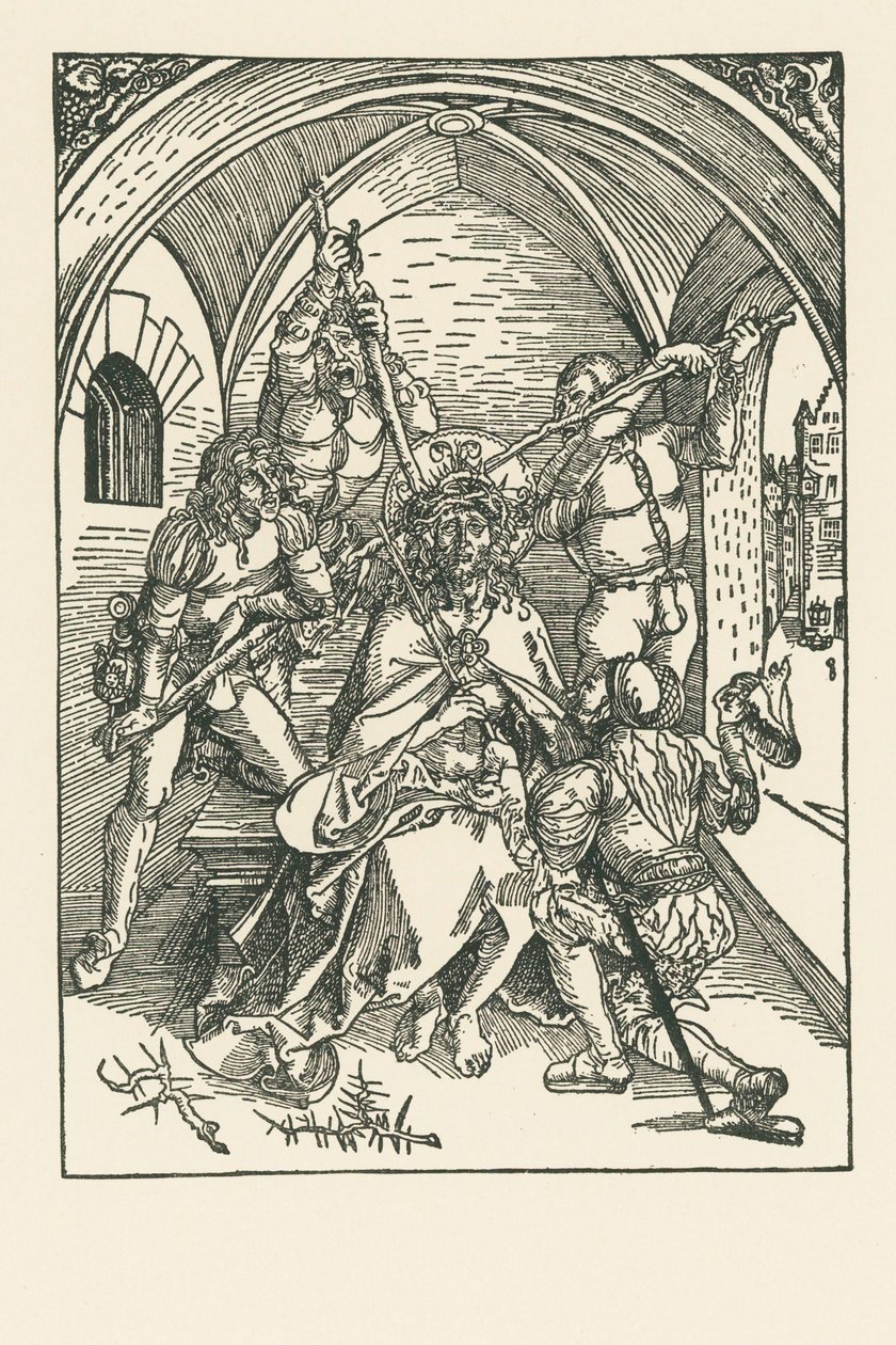 La coronación de espinas, c.1500 (xilografía) de Albrecht Dürer or Duerer