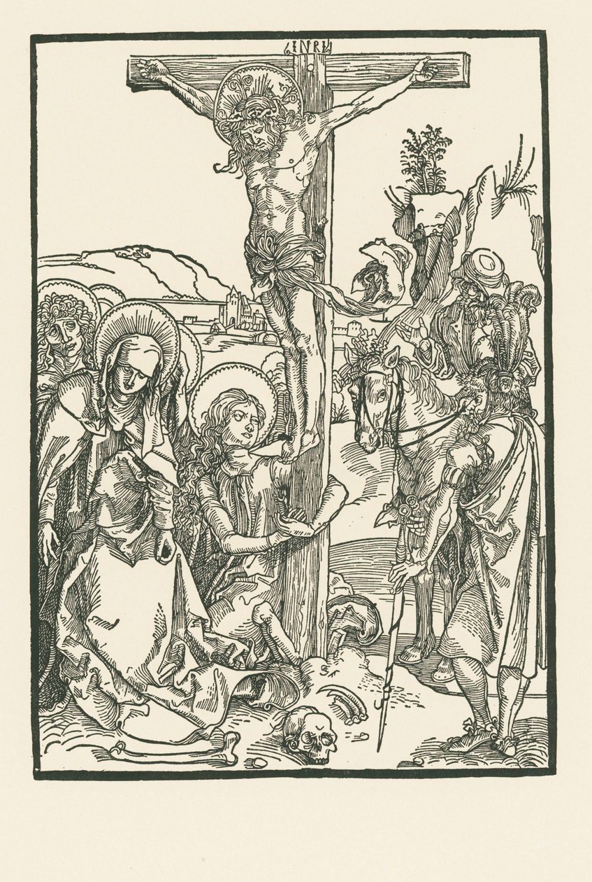La Crucifixión, c.1500 (xilografía) de Albrecht Dürer or Duerer