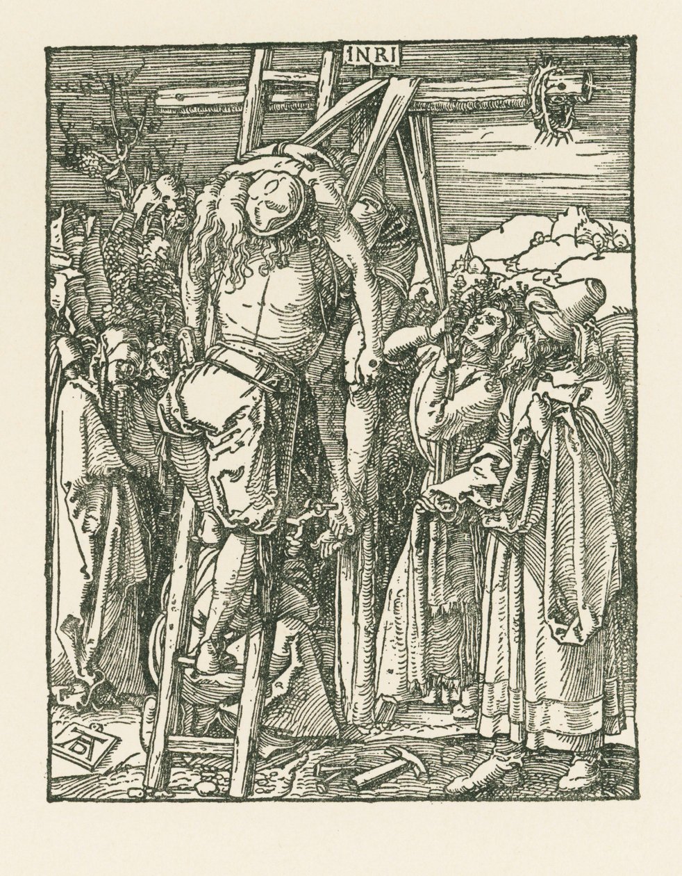 El Descendimiento de la Cruz, c.1509-10 (xilografía) de Albrecht Dürer or Duerer
