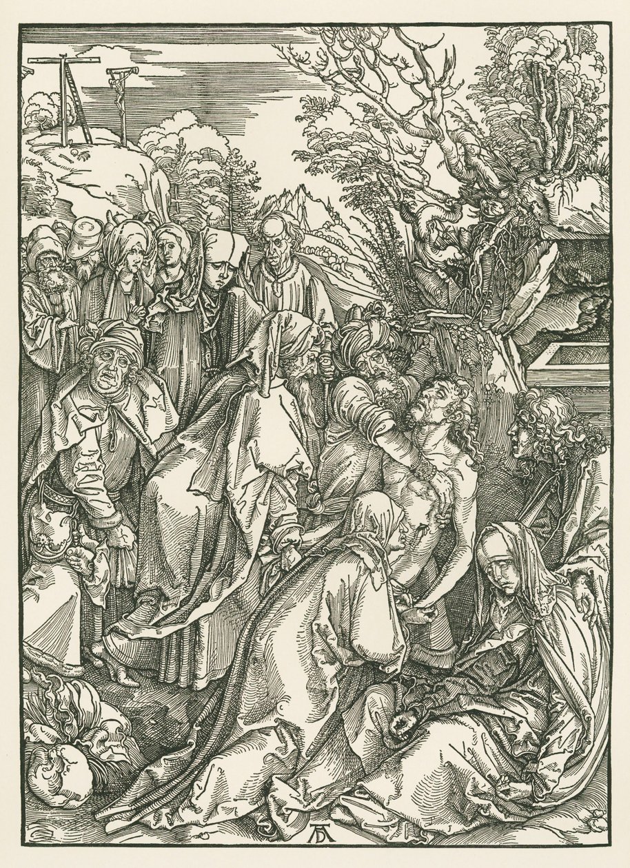 El entierro, c.1496-97 (xilografía) de Albrecht Dürer or Duerer