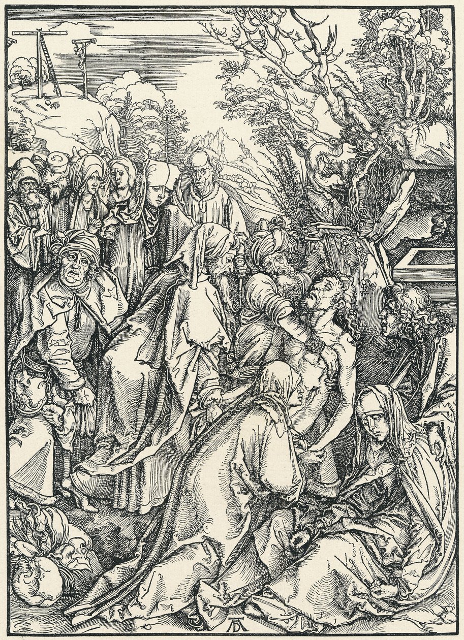 El Entierro, de la Gran Pasión, c.1496-97 de Albrecht Dürer