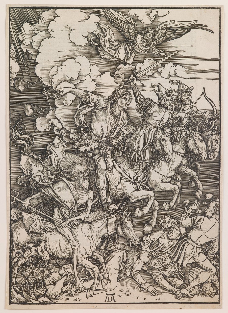 Los cuatro jinetes del Apocalipsis, de "El Apocalipsis", c.1497-98 (xilografía) de Albrecht Dürer or Duerer