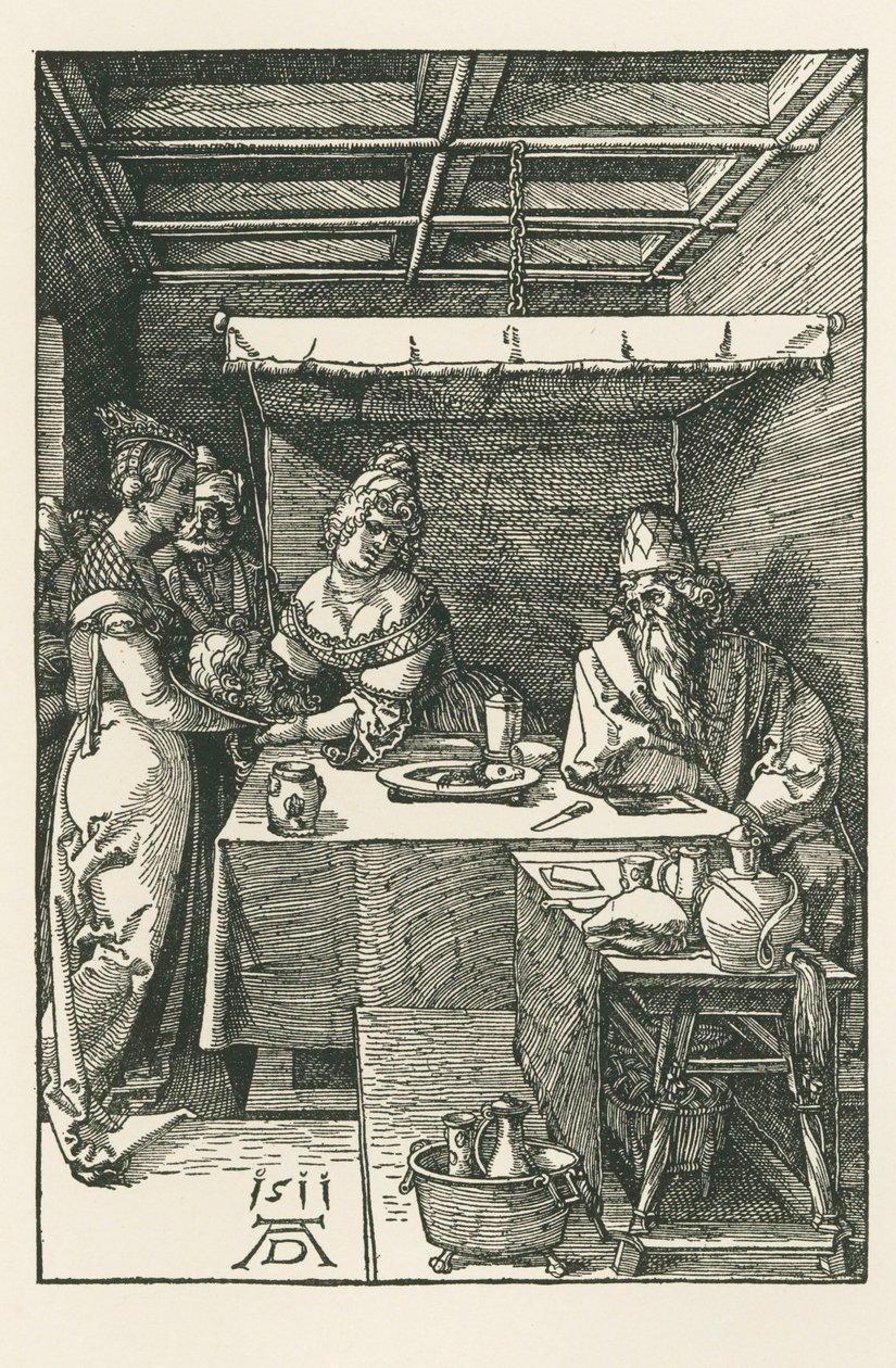 Llevan a Herodes la cabeza de San Juan Bautista de Albrecht Dürer or Duerer