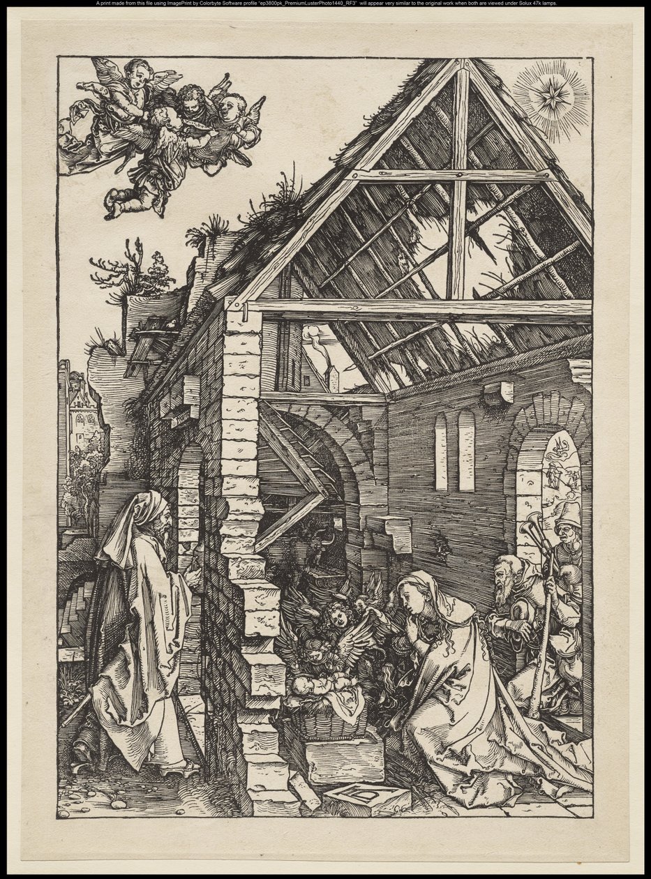 La vida de la Virgen: La Natividad, 1502-03 de Albrecht Dürer