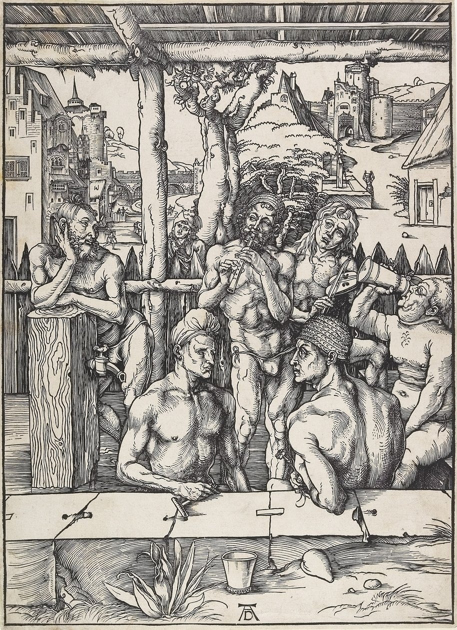 El Baño de los Hombres, c. 1496-1497 de Albrecht Dürer