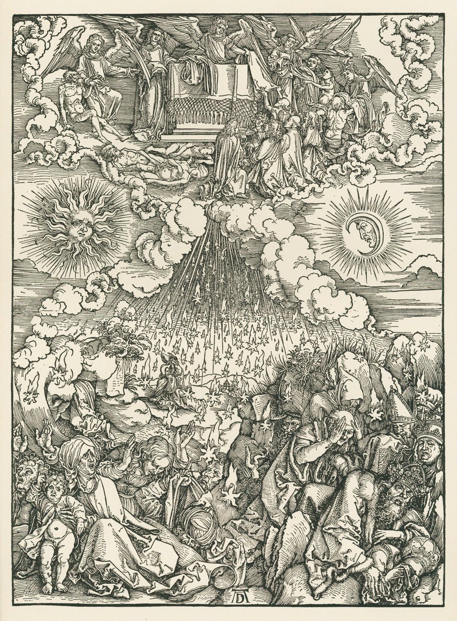 La apertura de los sellos quinto y sexto. El Apocalipsis de San Juan, c.1497-98 (xilografía) de Albrecht Dürer or Duerer