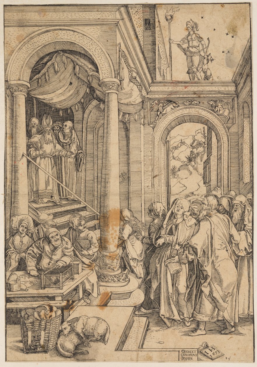 Presentación de la Virgen en el Templo de Albrecht Dürer