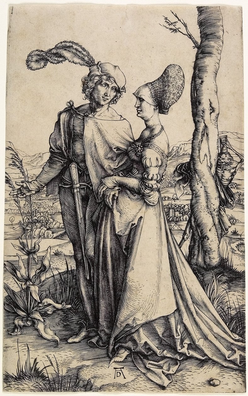 El paseo, c. 1496 de Albrecht Dürer