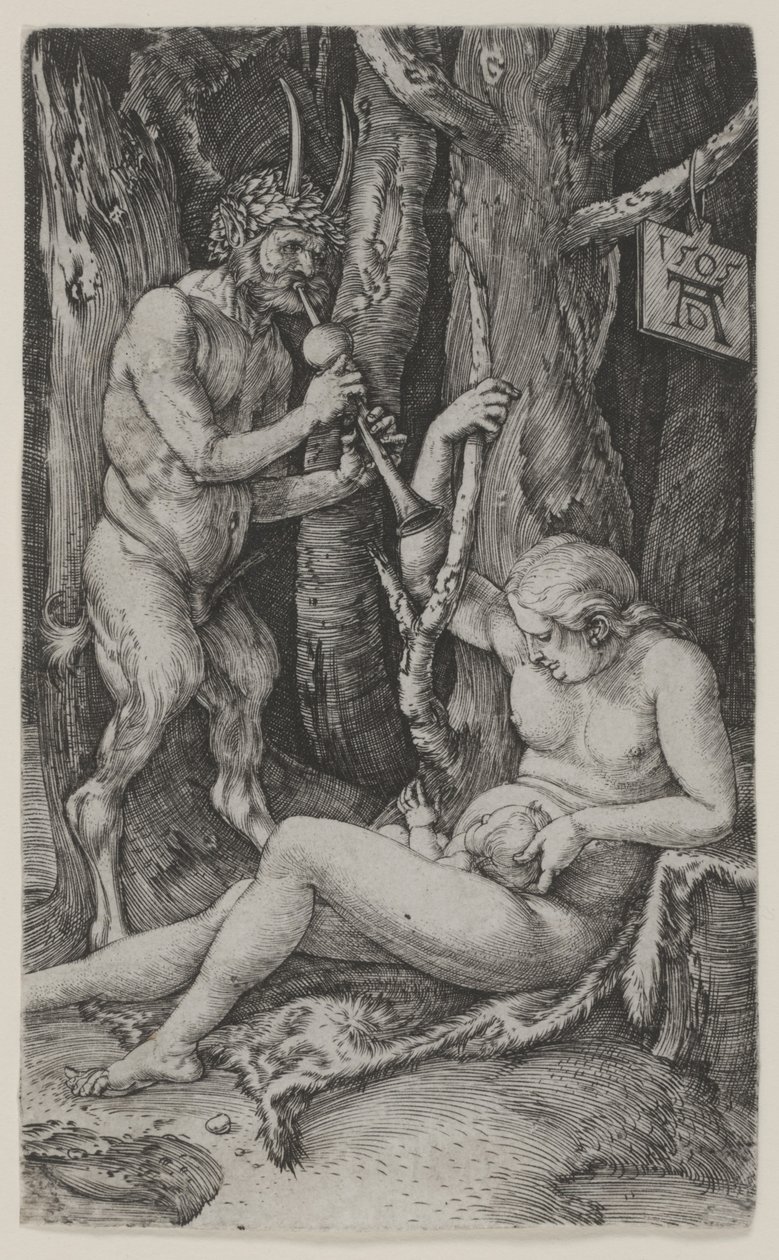 La familia del sátiro de Albrecht Dürer