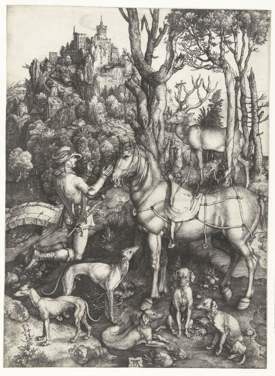 La visión de San Eustaquio de Albrecht Dürer or Duerer