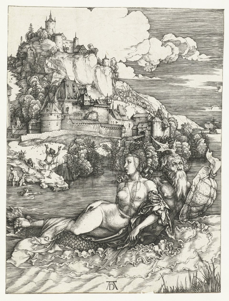 El rapto de Amymone por el monstruo marino de Albrecht Dürer or Duerer